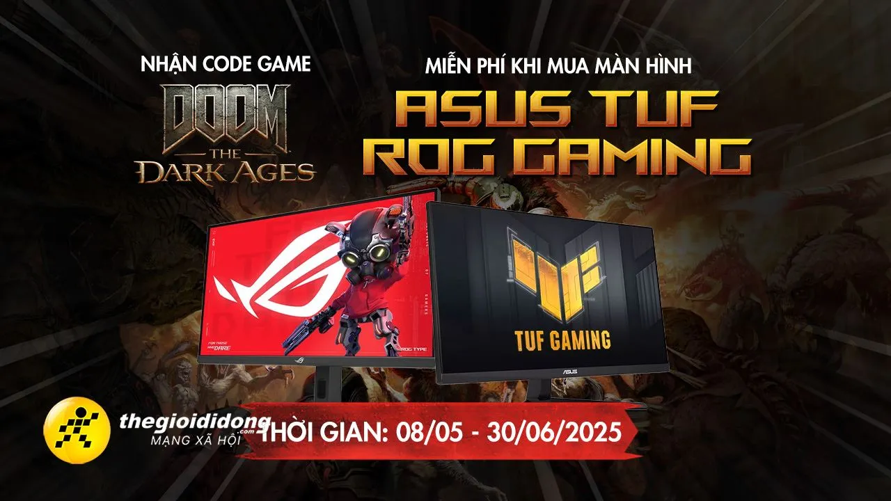 Tặng Code Game Doom: The Dark Ages Khi Mua Màn Hình Asus Gaming