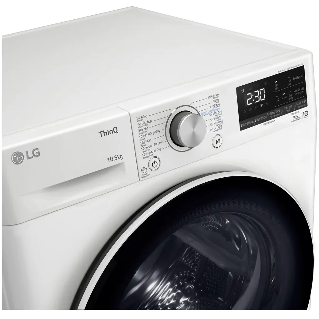 Máy Sấy Bơm Nhiệt LG Inverter 10.5 Kg DVHP50W  
