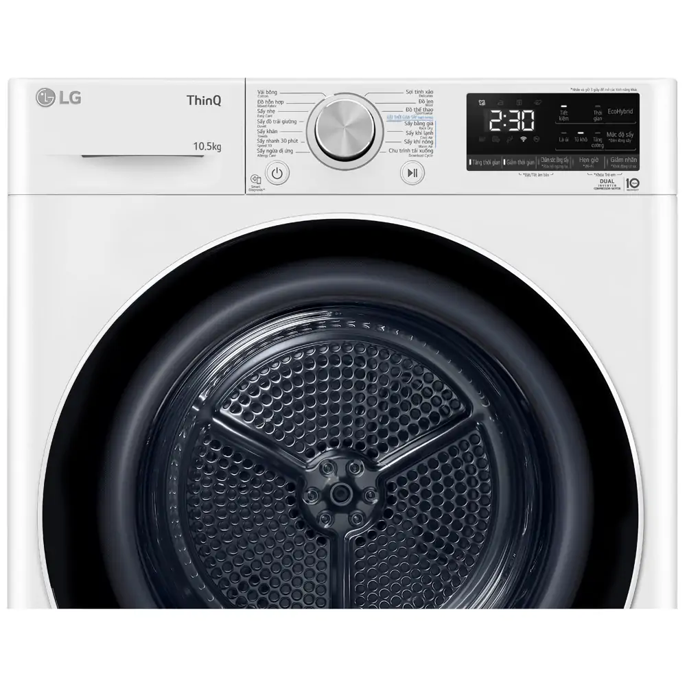 Máy Sấy Bơm Nhiệt LG Inverter 10.5 Kg DVHP50W  