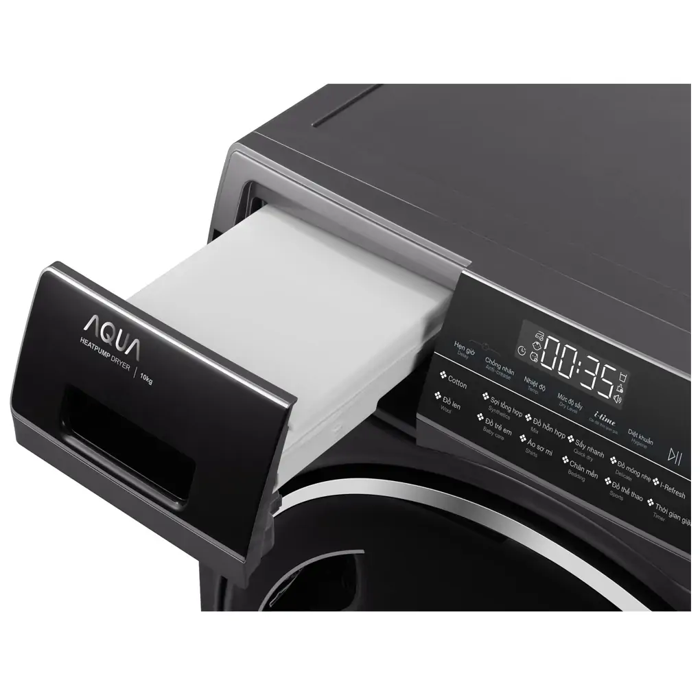 Máy Sấy Bơm Nhiệt Aqua 10 Kg AQH-H1000J.PS  