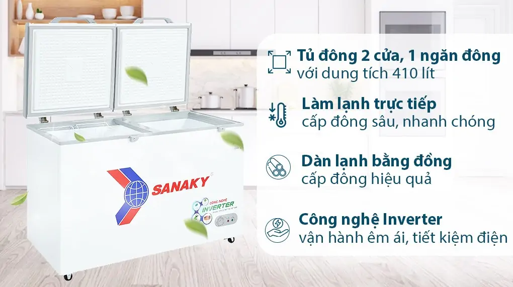 Tủ Đông Sanaky Inverter 410 Lít VH-5699HY3