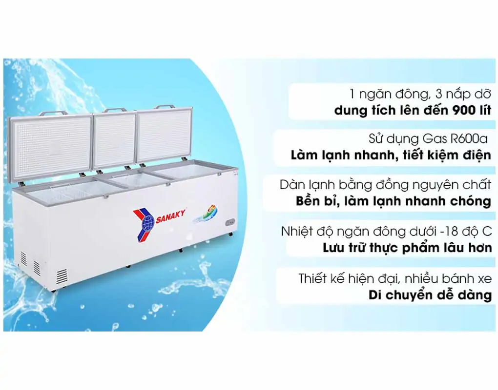 Tủ Đông Sanaky 900 Lít VH-1199HY