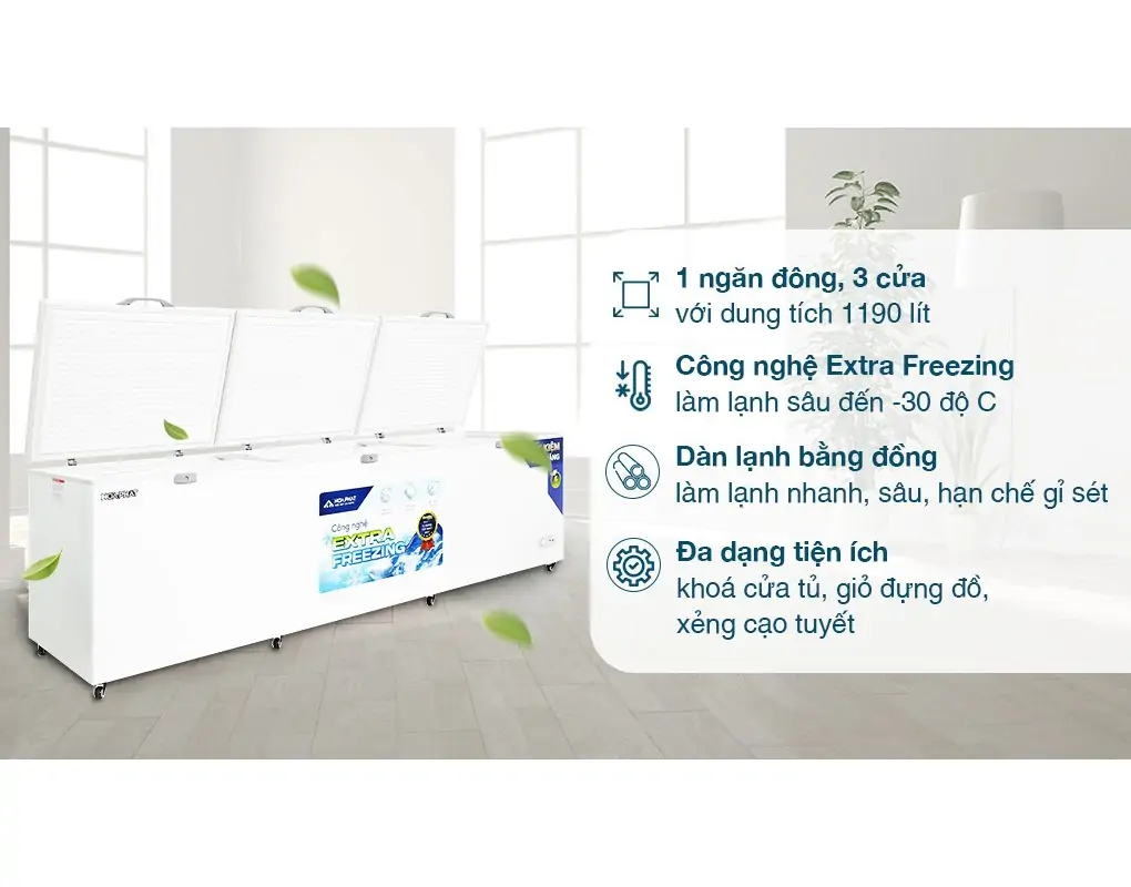 Tủ Đông Hòa Phát 1190 Lít HPF AD61190