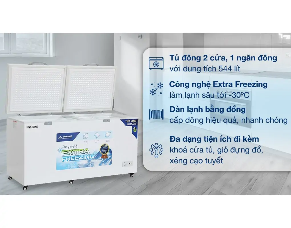 Tủ Đông Hòa Phát 544 Lít HPF AD6544