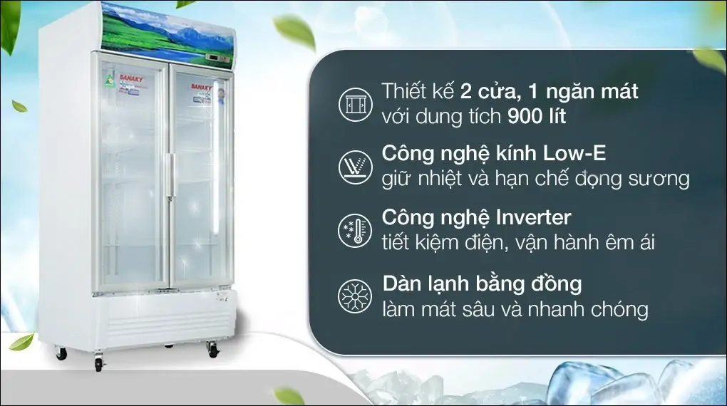 Tủ Mát Sanaky Inverter 900 Lít VH-1009HP3