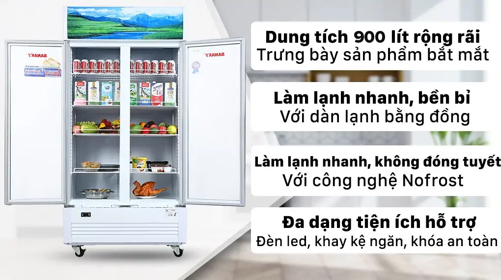 Tủ Mát Sanaky 900 Lít VH-1009HP