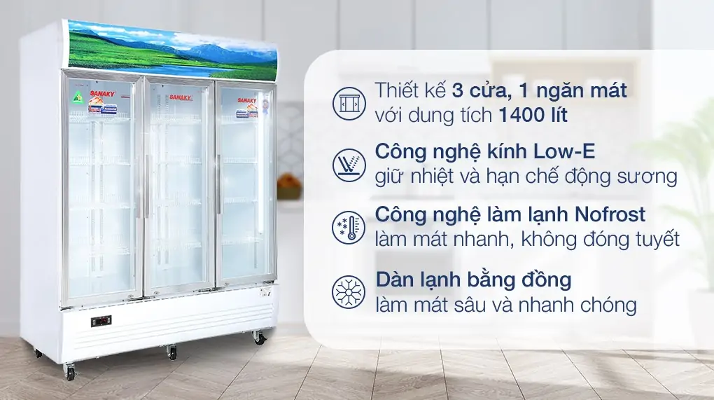 Tủ Mát Sanaky 1400 Lít VH-1520HP