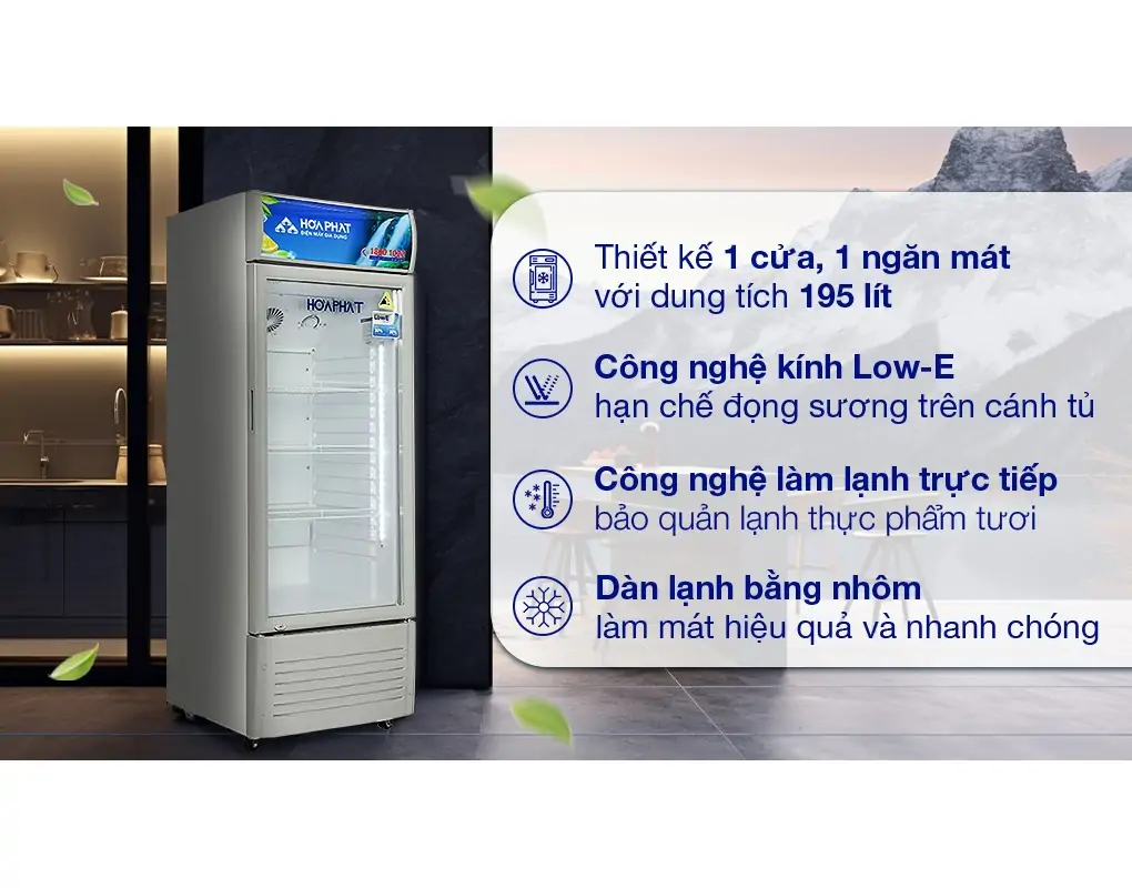 Tủ Mát Hoà Phát 195 Lít HSR S6195