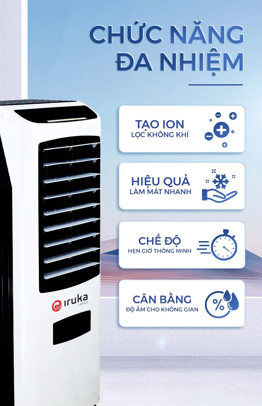 Quạt Làm Mát Không Khí Iruka I-99 200W - Thái Lan