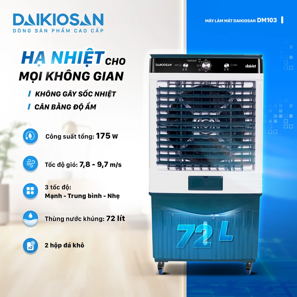 Quạt Điều Hòa Daikiosan DM103 175W
