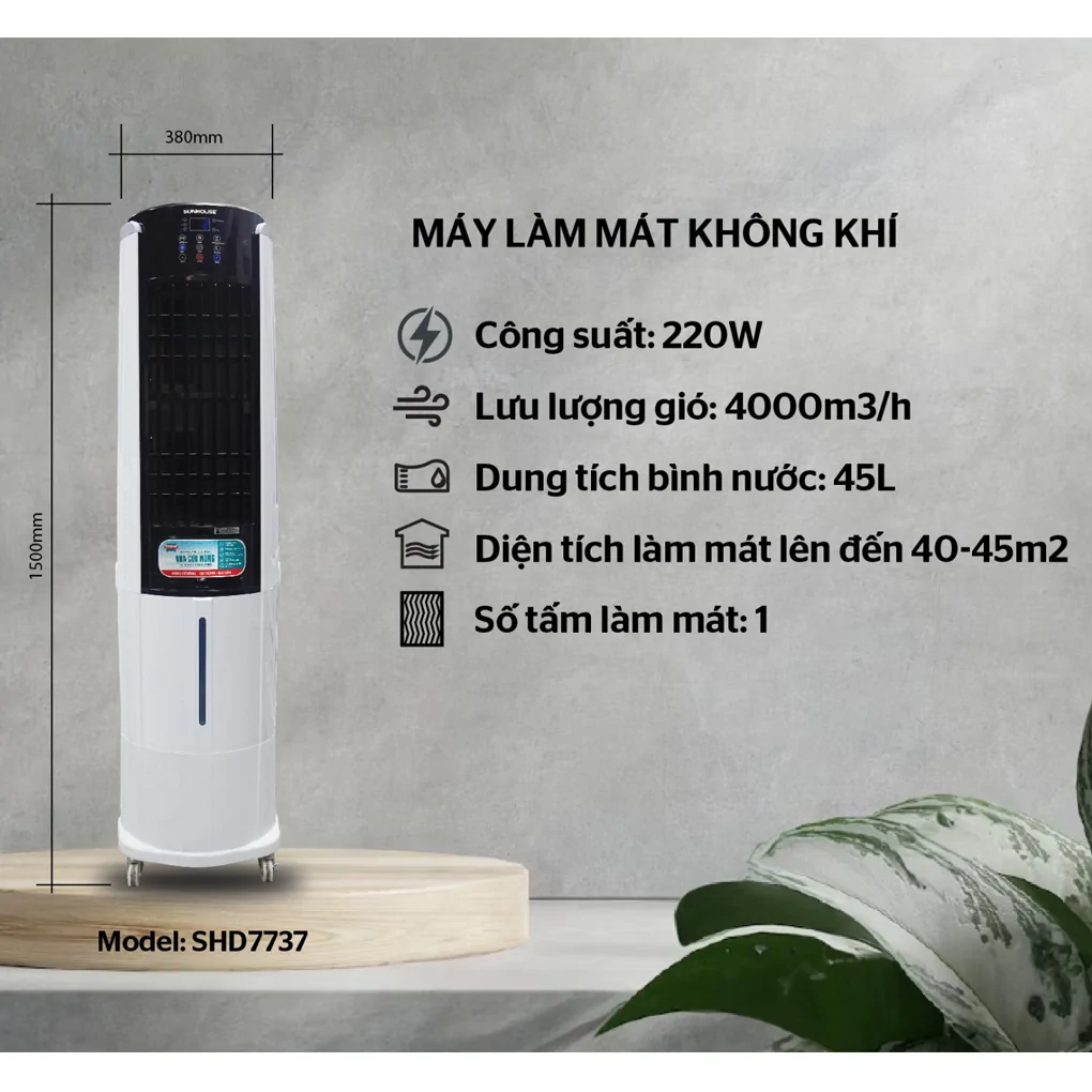 Máy Làm Mát Không Khí Sunhouse SHD7737 220W