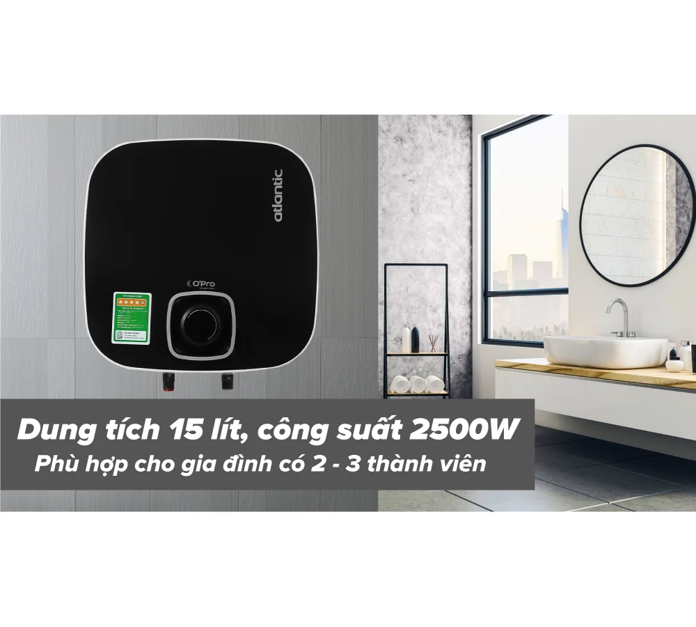 Máy Nước Nóng Gián Tiếp 15 Lít Atlantic SWH 15A M-N2 Nanto Plus - Thái Lan