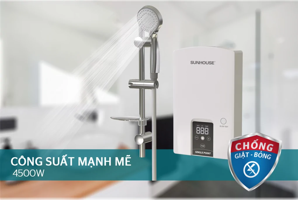 Máy Nước Nóng Trực Tiếp Sunhouse SHA-9453EP 4500W