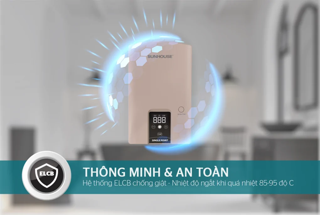 Máy Nước Nóng Trực Tiếp Sunhouse SHA-9454EP 4500W