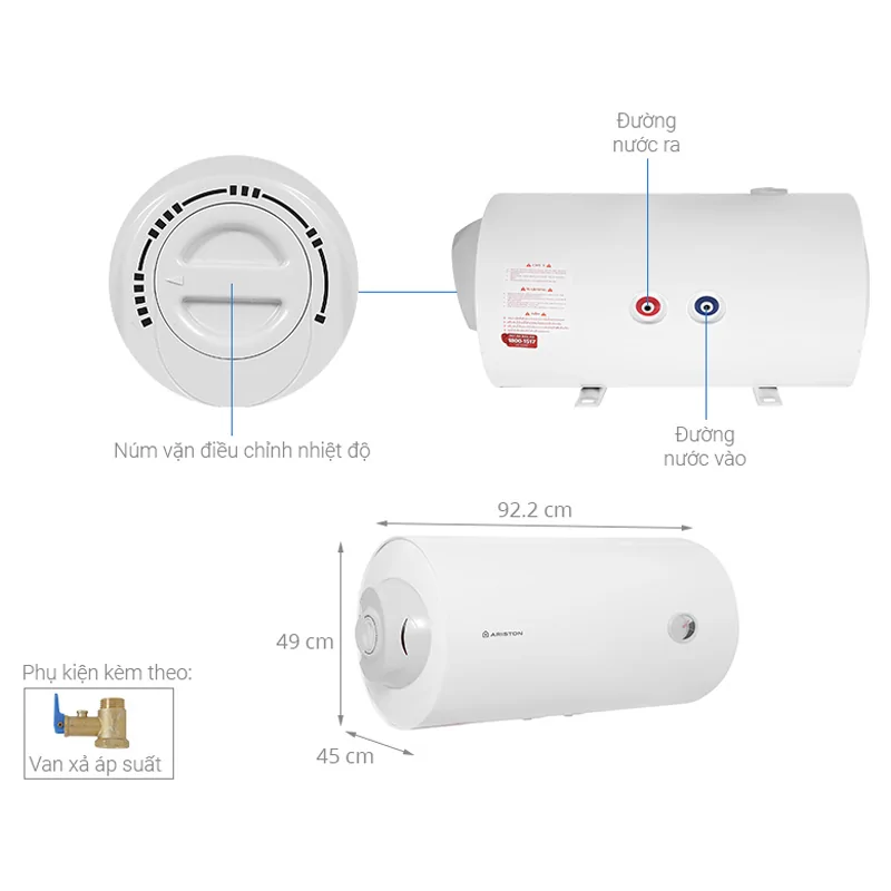 Máy Nước Nóng Gián Tiếp Ariston PRO R 100 H 2.5 FE 100 Lít