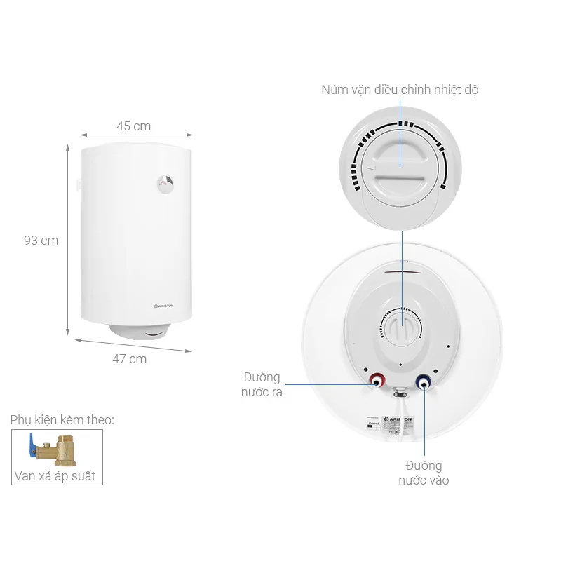 Máy Nước Nóng Gián Tiếp Ariston PRO R 100 V 2.5 FE 100 Lít