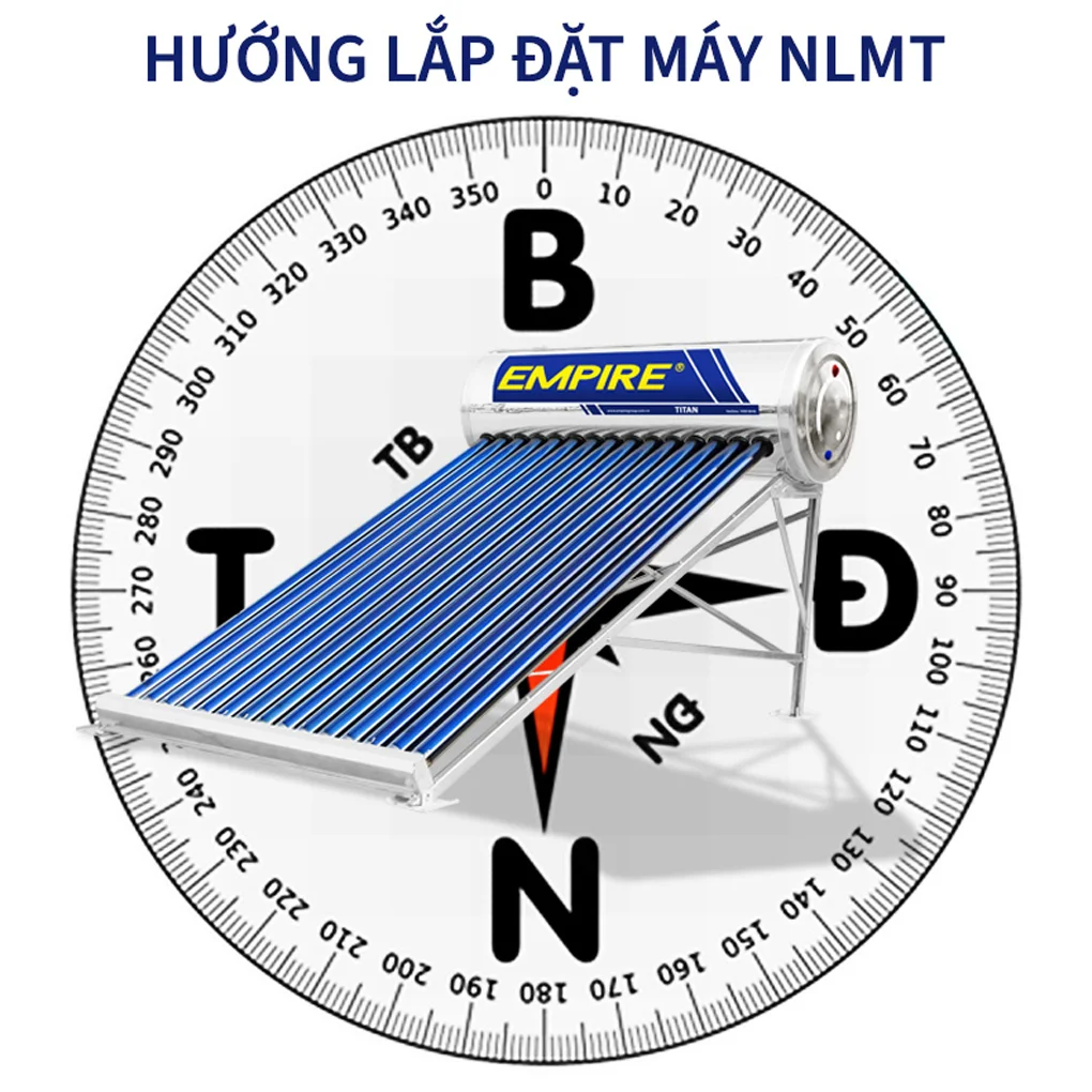Máy Nước Nóng Năng Lượng Mặt Trời Empire Titan EPNL-TT 1516 160 Lít