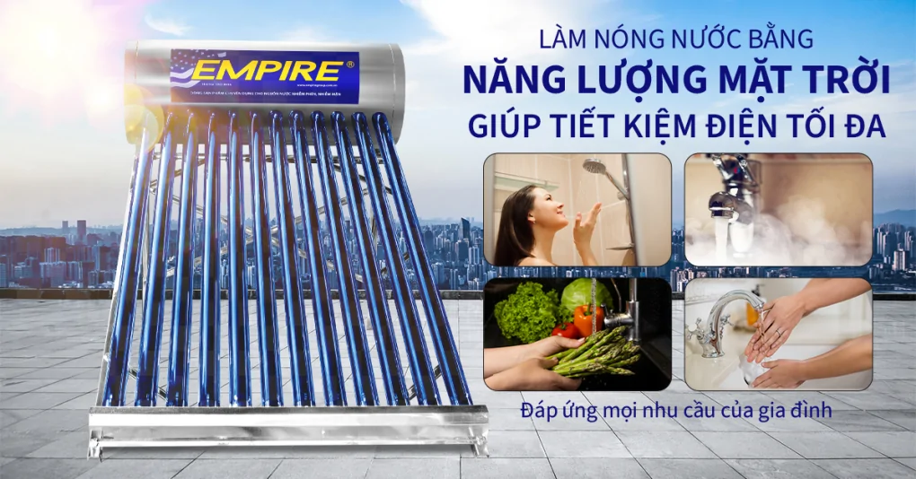 Máy Nước Nóng Năng Lượng Mặt Trời Empire PPR 1214 140 Lít