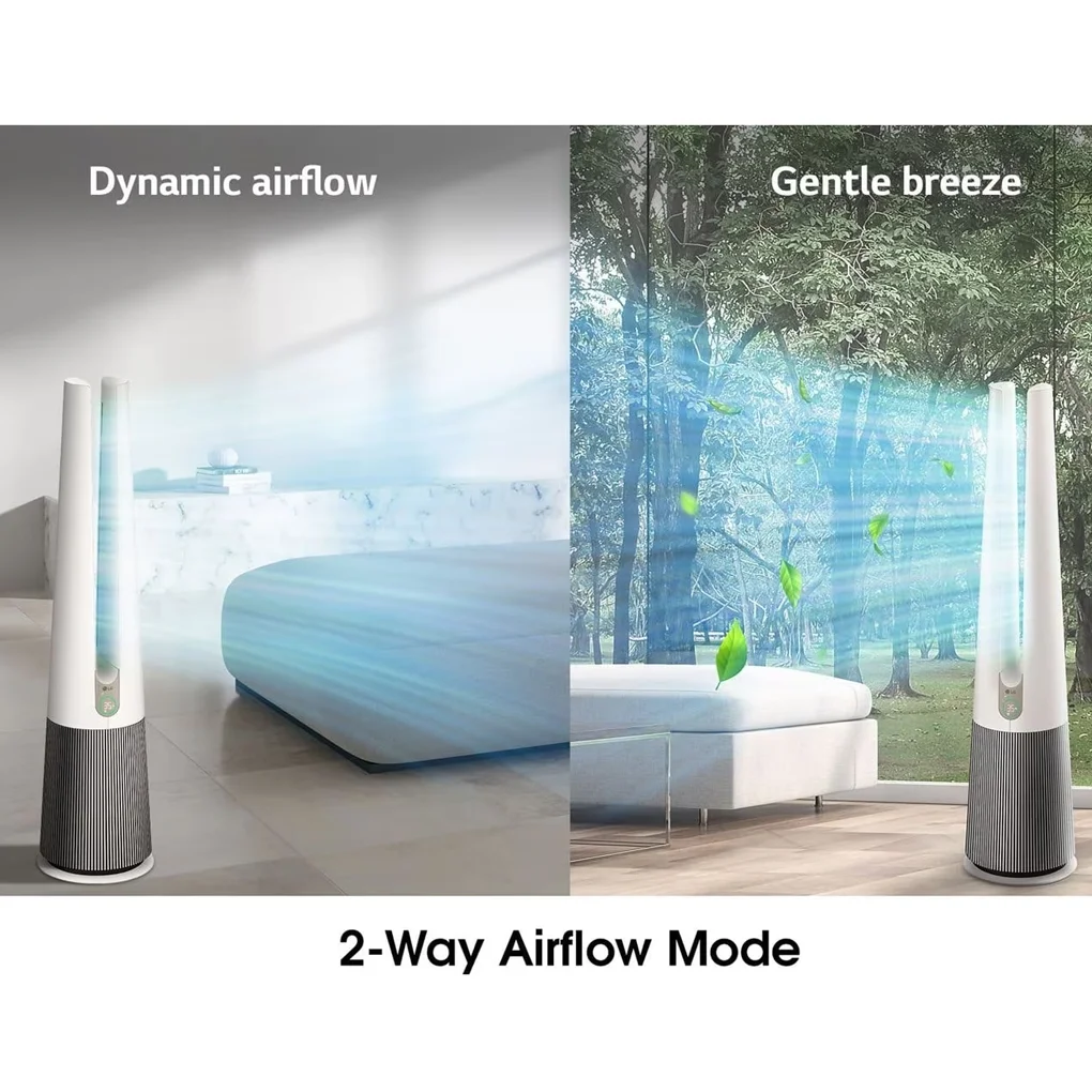 Máy Lọc Không Khí LG PuriCare Aero Tower Hit FS15GPBK0 Màu Be