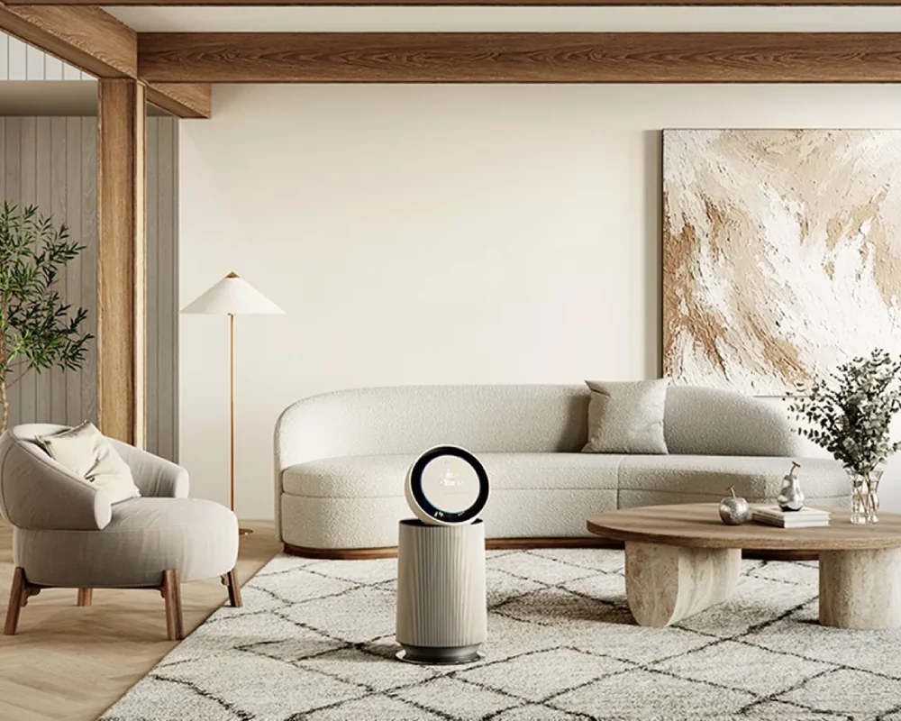 Máy Lọc Không Khí LG 360 Độ Alpha 1 Tầng Màu Vàng Be AS65GDBY0