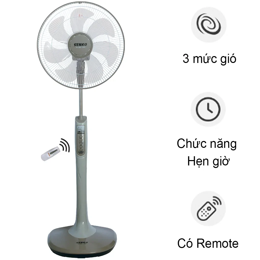 Quạt Đứng Senko DR1608 - Kem Nâu