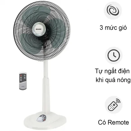 Quạt Lửng Sharp Có Điều Khiển PJ-L40RV-WH