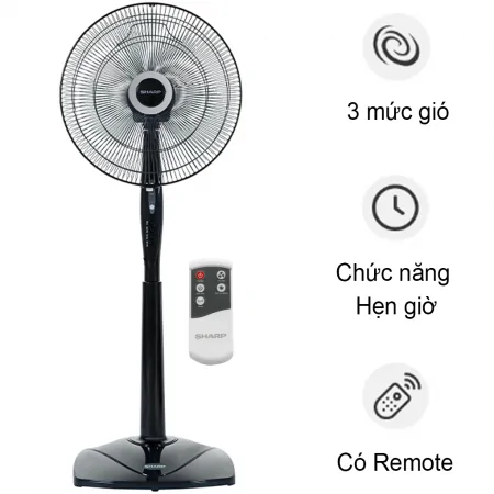 Quạt đứng có điều khiển Sharp PJ-S40RV-DG