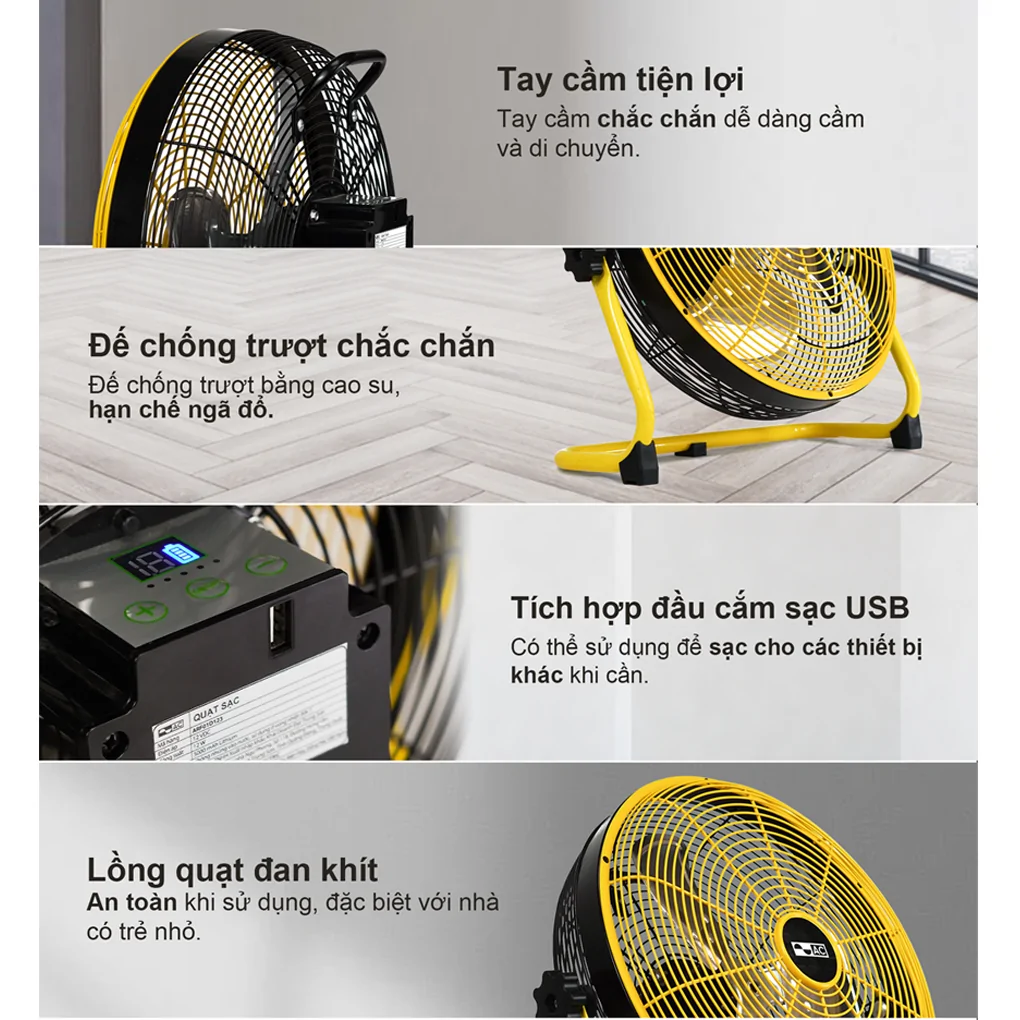 Quạt Sạc 12W AC ARF01D123