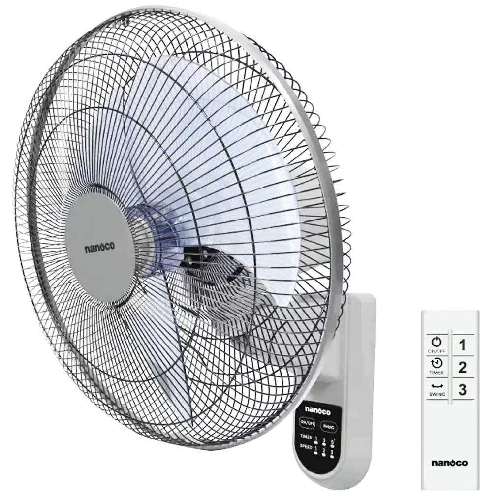 Quạt Treo Remote Nanoco NWF1612RC Màu Xám