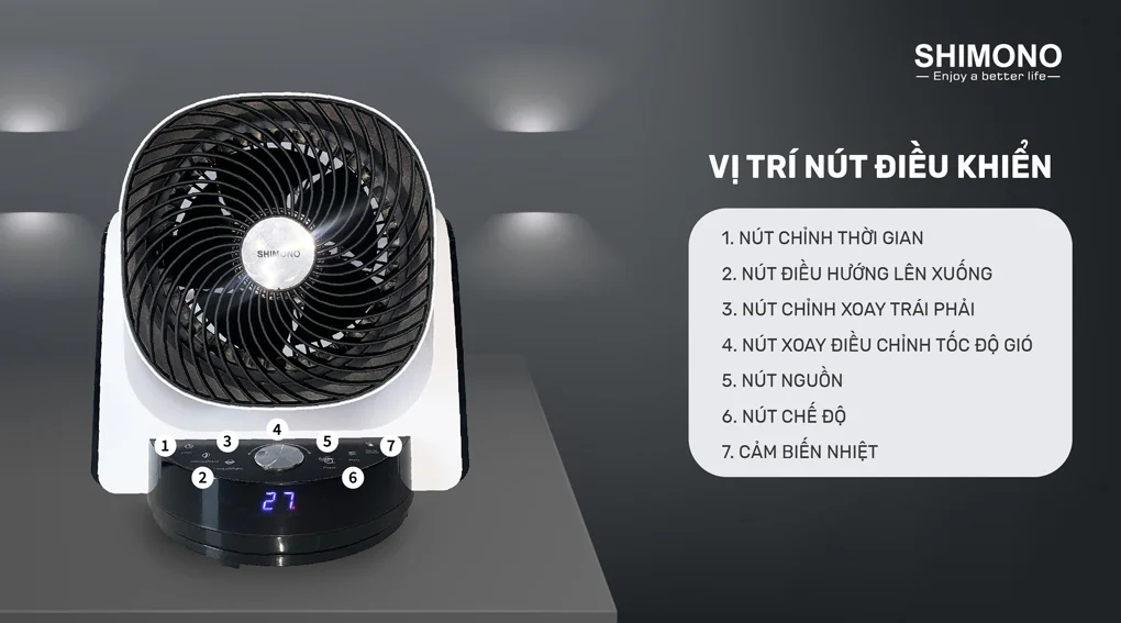 Quạt Tuần Hoàn Shimono SH-9028