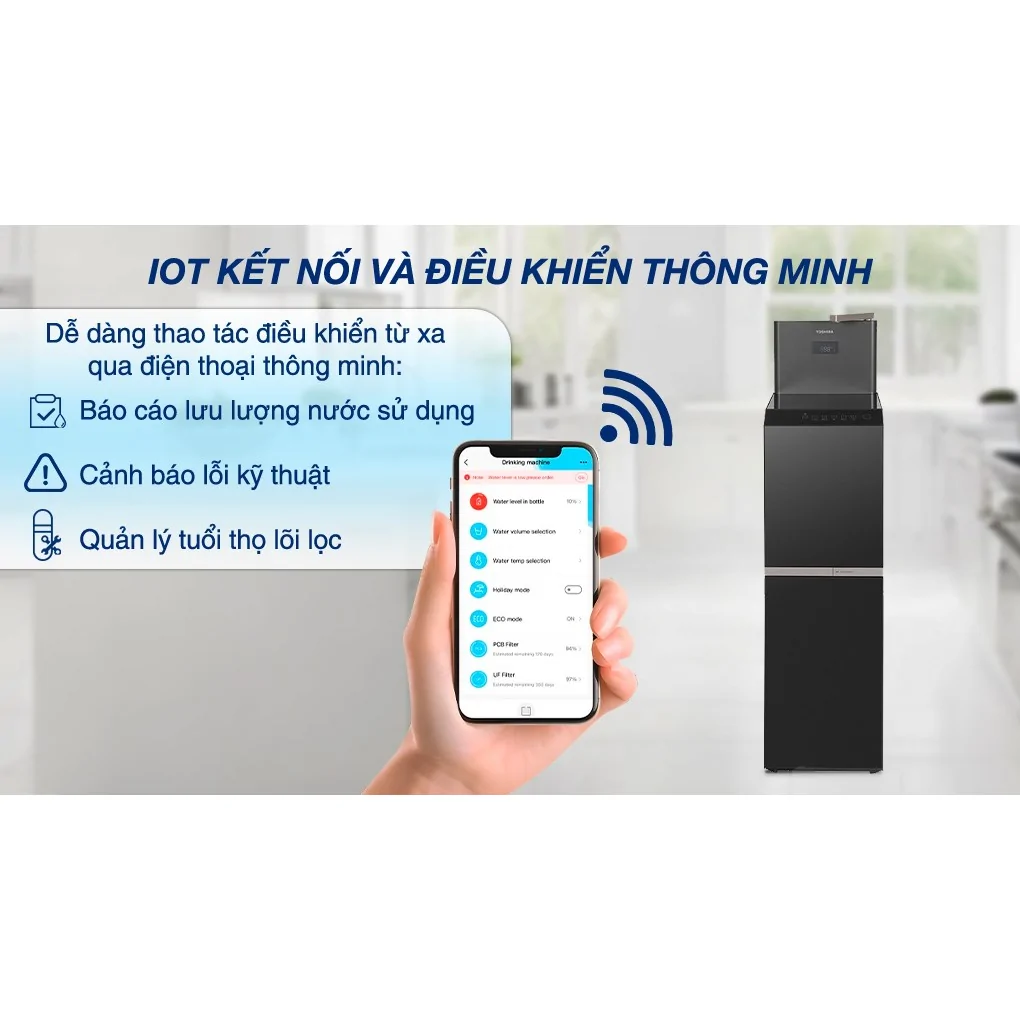Máy Lọc Nước Nóng Nguội Lạnh Toshiba TWP-W2398SVN(M) 10 Lõi