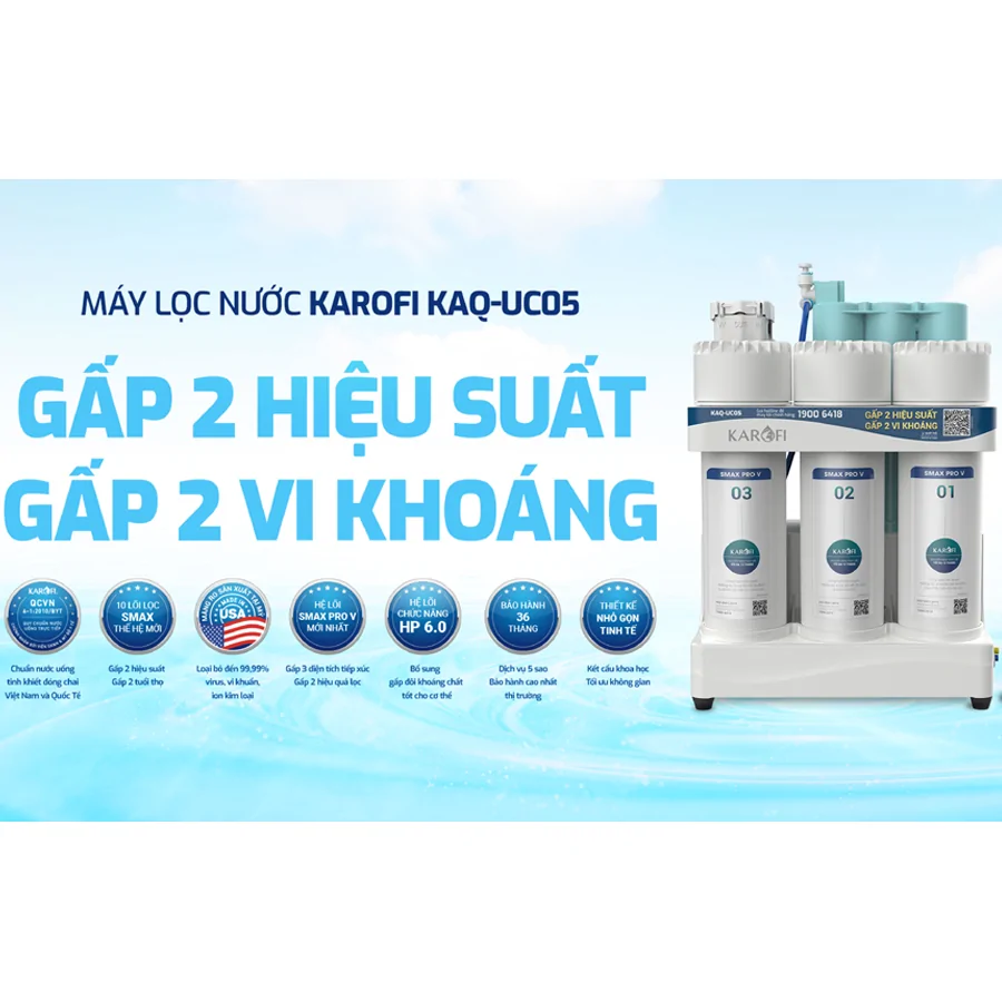 Máy Lọc Nước Karofi KAQ-UC05 10 Lõi