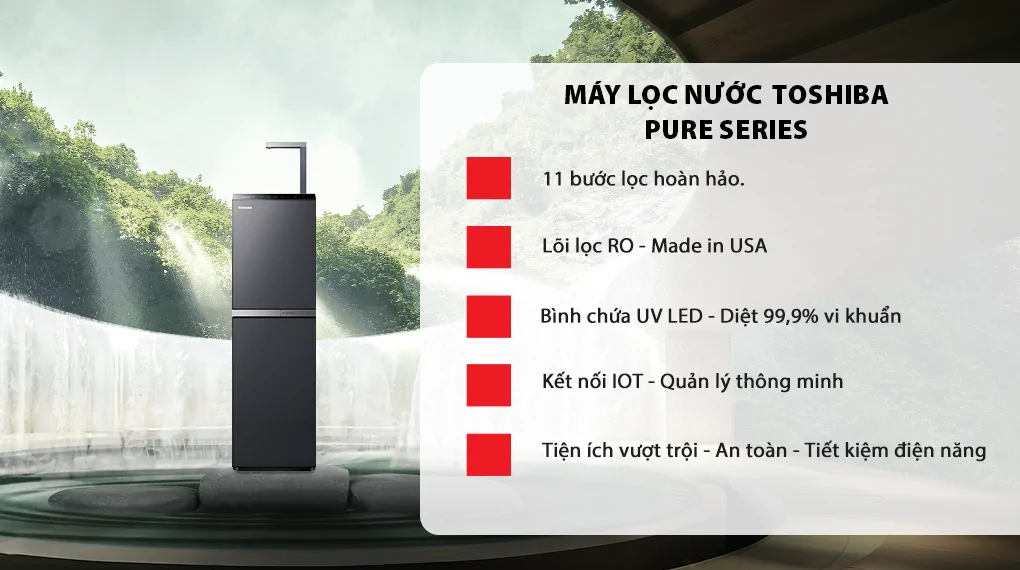 Máy Lọc Nước RO Nóng Nguội Lạnh Toshiba TWP-W2396SVN(M) 10 Lõi