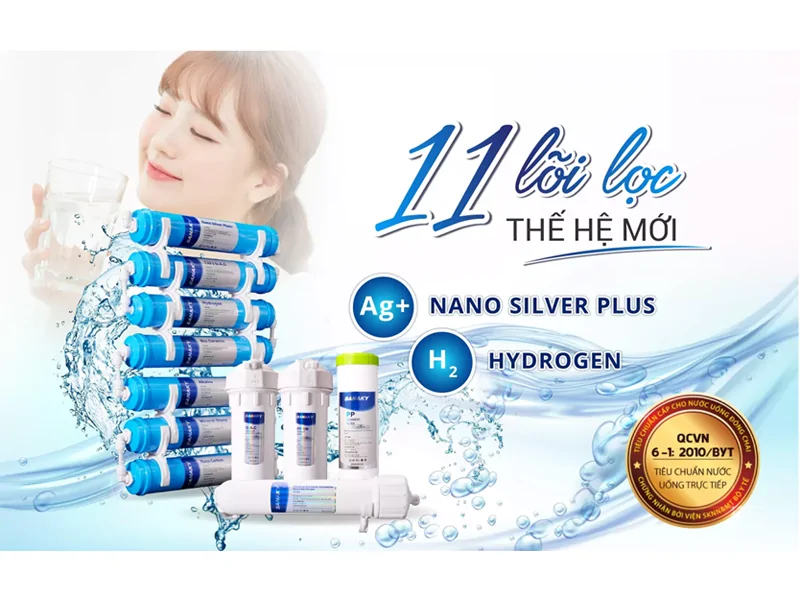 Máy Lọc Nước Sanaky Slim VH-101HP 11 Lõi