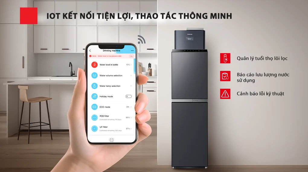 Máy Lọc Nước RO Nóng Nguội Lạnh Toshiba TWP-W2399SVN(M) 10 Lõi