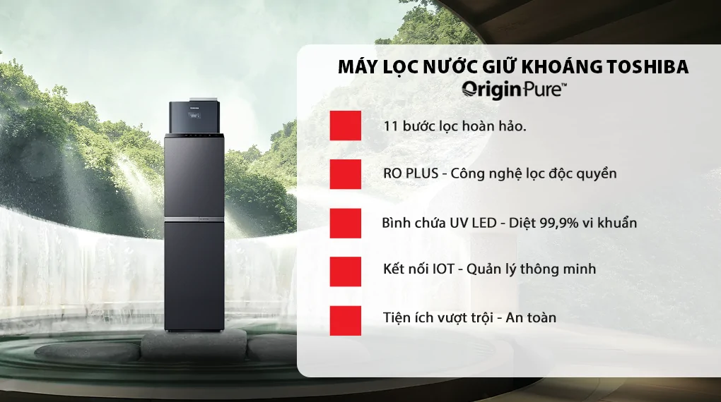 Máy Lọc Nước RO Nóng Nguội Lạnh Toshiba TWP-W2399SVN(M) 10 Lõi