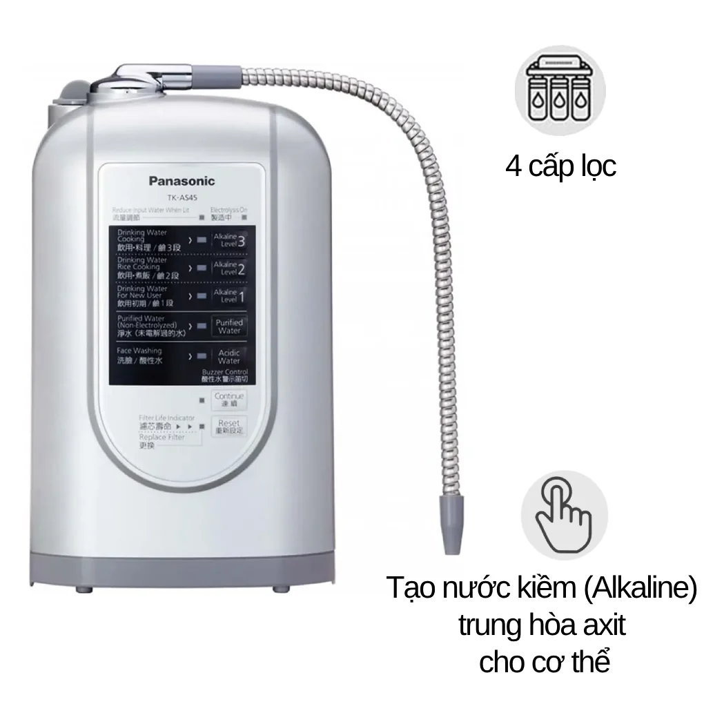 Máy lọc nước điện giải ion kiềm Panasonic TK-AS45 - Nhật Bản