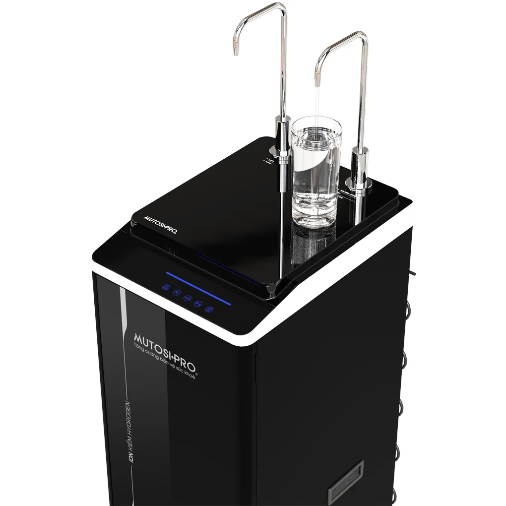 Máy Lọc Nước Điện Giải iON Kiềm Hydrogen Nóng Lạnh Nguội Mutosi MP-P89K 9 Lõi 3 Tấm Điện Cực