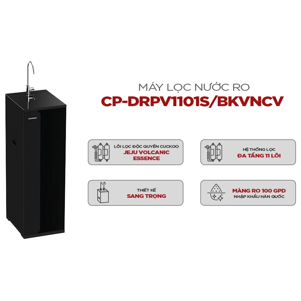 Máy Lọc Nước RO Cuckoo 11 Lõi CP-DRPV1101S/BKVNCV