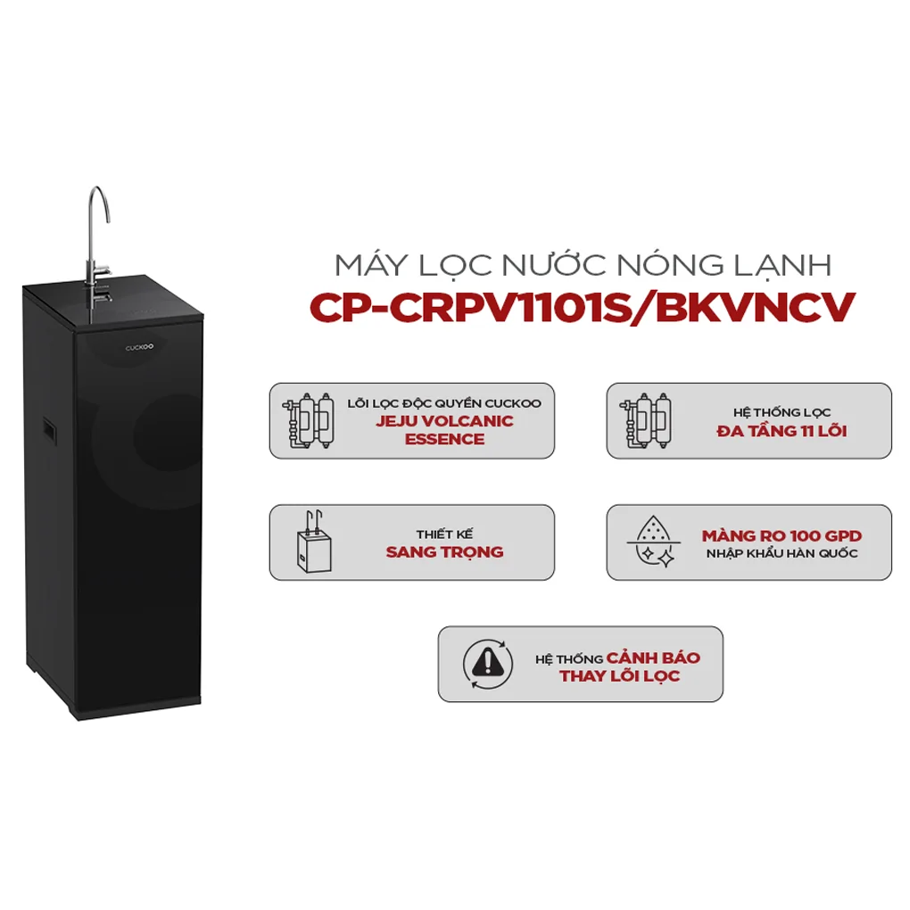 Máy Lọc Nước RO Cuckoo 11 Lõi CP-CRPV1101S/BKVNCV