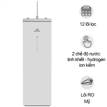 Máy Lọc Nước Hydrogen Ion Kiềm Hòa Phát RO HyperS HPA855 12 Lõi