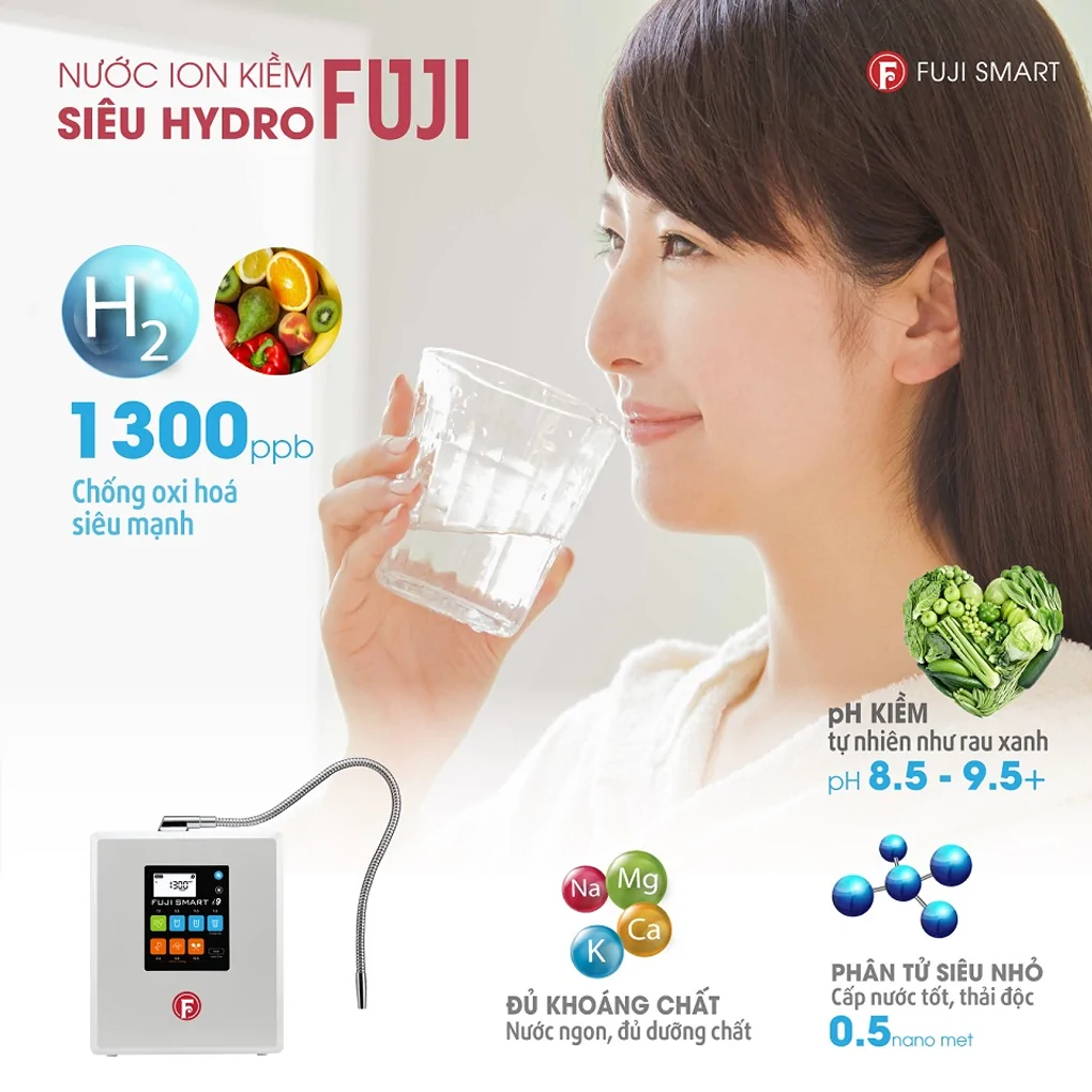 Máy Lọc Nước Điện Giải Ion Kiềm Fuji Smart I9