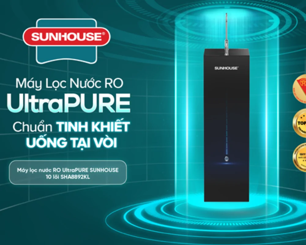 Máy Lọc Nước RO UltraPURE 10 Lõi Sunhouse SHA8892KL