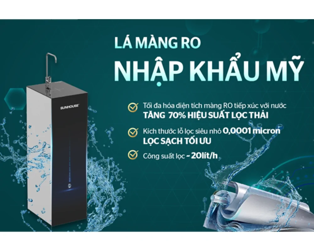 Máy Lọc Nước RO UltraPURE 10 Lõi Sunhouse SHA8892KL