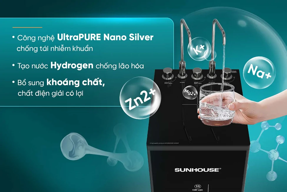 Máy Lọc Nước RO UltraPURE Sunhouse SHA76636KL 11 Lõi