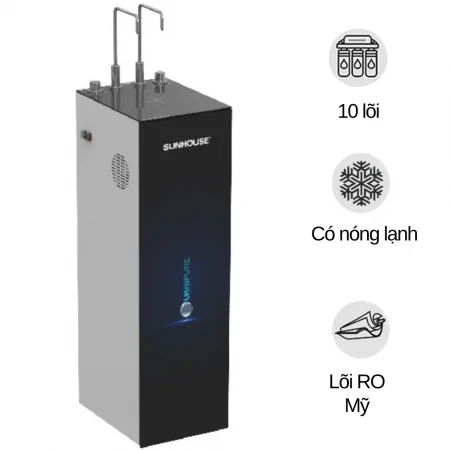 Máy Lọc Nước RO UltraPURE Nóng Lạnh 10 Lõi Sunhouse SHA76212KL