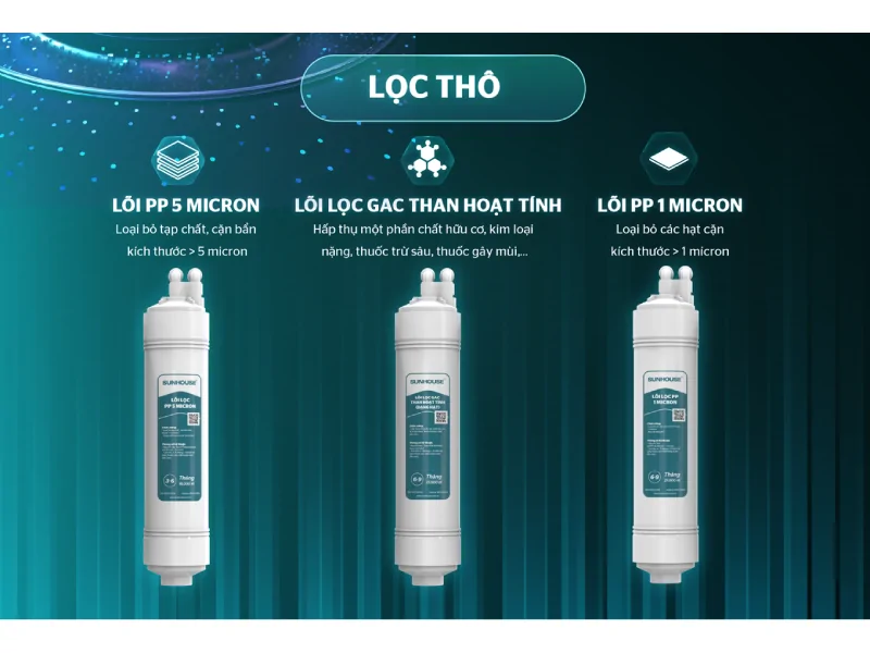 Máy Lọc Nước RO UltraPURE Nóng Lạnh 10 Lõi Sunhouse SHA76212KL