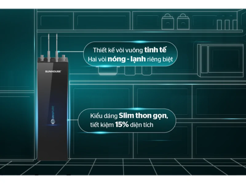 Máy Lọc Nước RO UltraPURE Nóng Lạnh 10 Lõi Sunhouse SHA76212KL