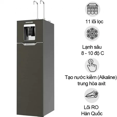 Máy Lọc Nước RO Nóng Nguội Lạnh Hydrogen Sunhouse UltraX SHA76668SH 11 Lõi