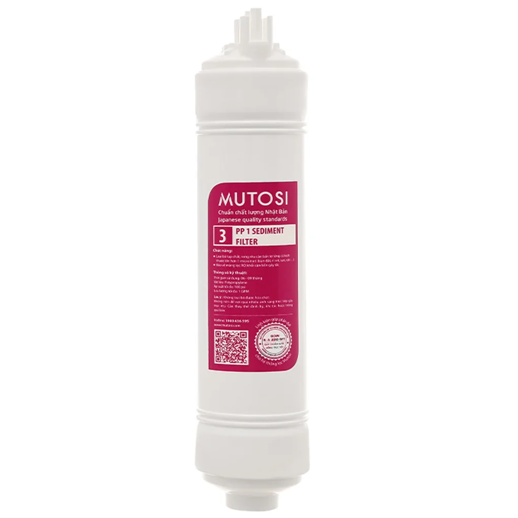 Lõi Lọc Mutosi Số 3 PP1 Micron 10" Nối Nhanh